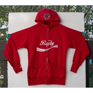 USA‎ 7s Enjoy Rhino Rugby Zip Up Hoodie Sweatshirt Emroidered Red Men's Size XL